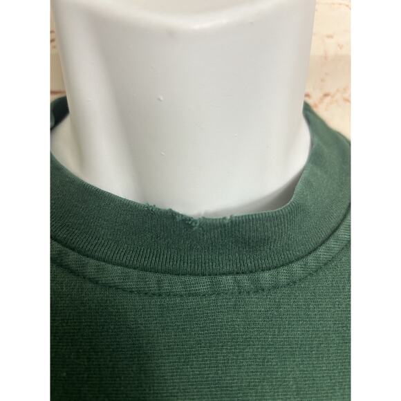 Vintage Guess Dark Green Sweatshirt Sz L Embroidered Made USA Pullover 90's - Picture 3 of 14